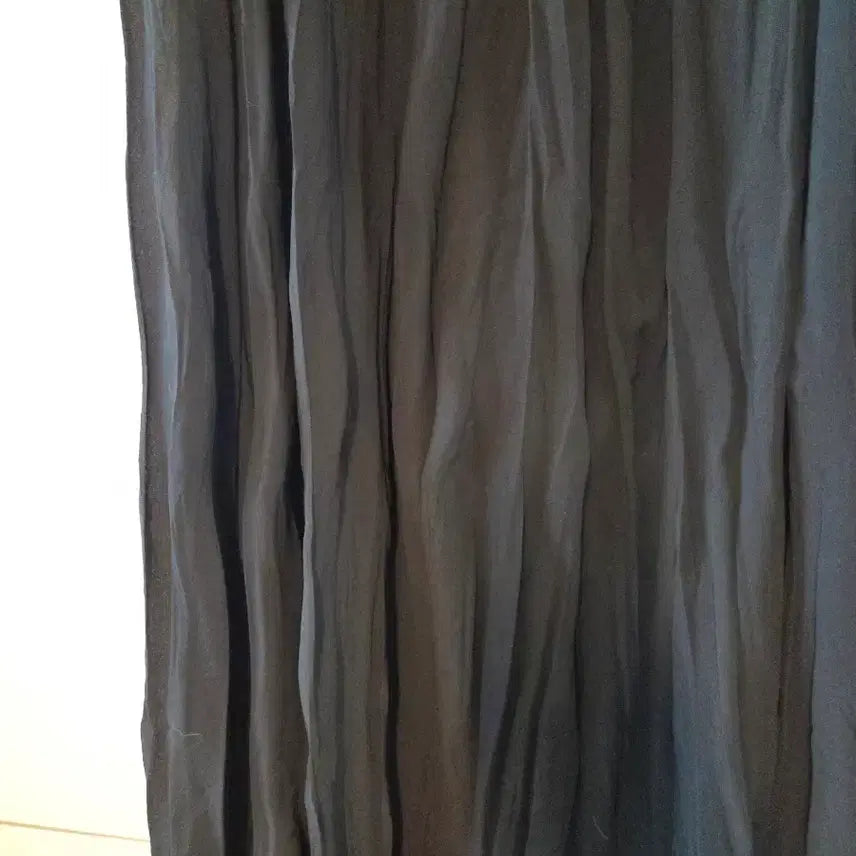 [BUNJANG] Black Pleated Long Skirt / 플리츠 롱 스커트 검정 블랙 롱치마 밴딩 55사이즈 추천