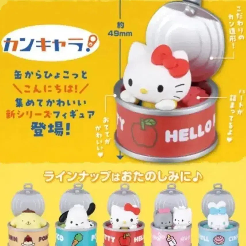 [BUNJANG] Sanrio Characters PomPomPurin Can Badge Figure / 산리오 캐릭터즈 캔뱃지 피규어(폼폼푸린)