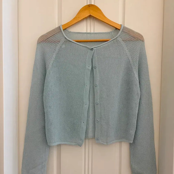 [BUNJANG] Sky Blue Cardigan / [새상품] 하늘색 가디건