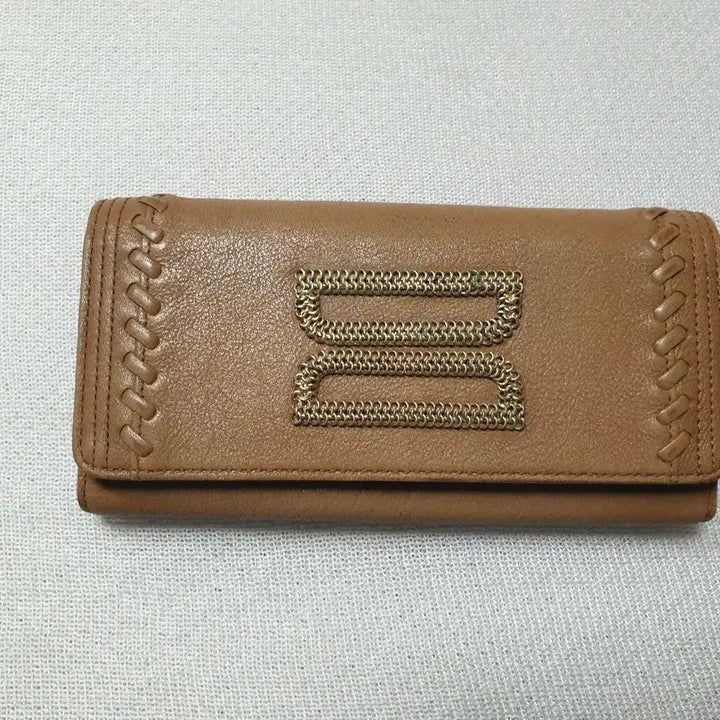 [BUNJANG] Daks Camel Leather Long Wallet / 닥스 캐멀색 여성 장지갑