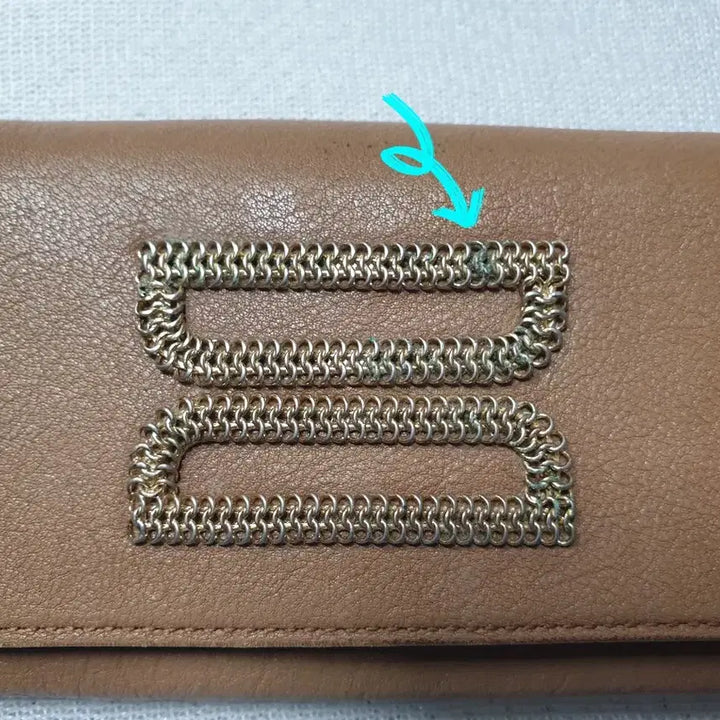 [BUNJANG] Daks Camel Leather Long Wallet / 닥스 캐멀색 여성 장지갑