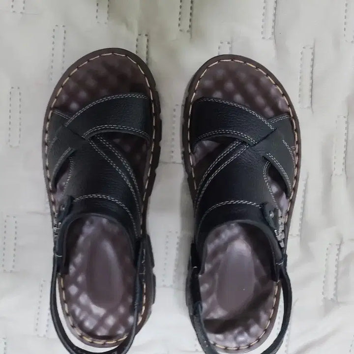 [BUNJANG] Leather Sandals (New) / 가죽샌들(신품)