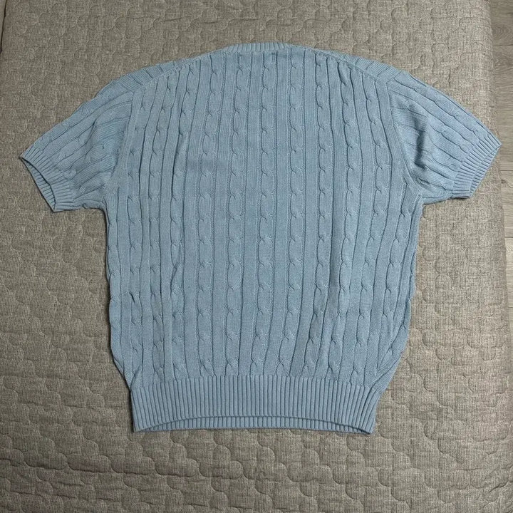 [BUNJANG] MINIVER Soft Cotton Cable Round Knit Sky Blue XL / 미니브 소프트코튼 케이블 라운드니트 (스카이블루) [XL]