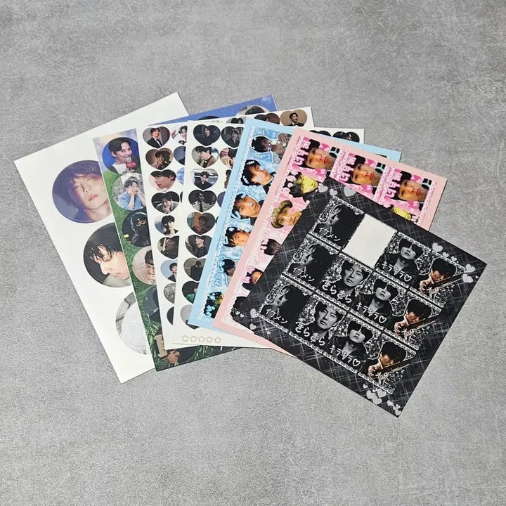 [SOLD OUT] 김남길 배우 스티커 하트스티커 프리쿠라 조각스티커 비공굿 포카
