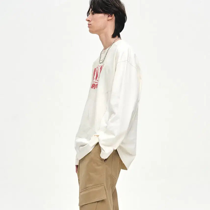 [BUNJANG] MMIC Cut Long Sleeve Cream / MMIC 커트 롱슬리브 크림
