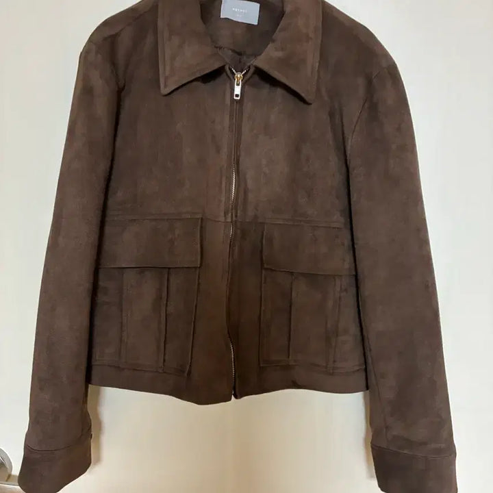 [BUNJANG] Faux Suede Zip-Up Jacket / 인조 스웨이드 집업쟈켓