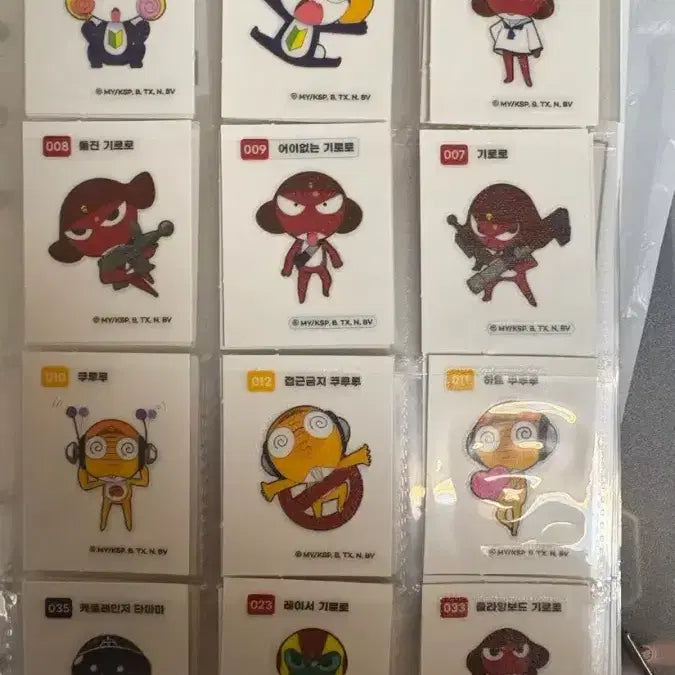 [BUNJANG] Keroro Ttibueseel Sticker Bundle Set / 케로로 띠부씰!! 일괄 !!