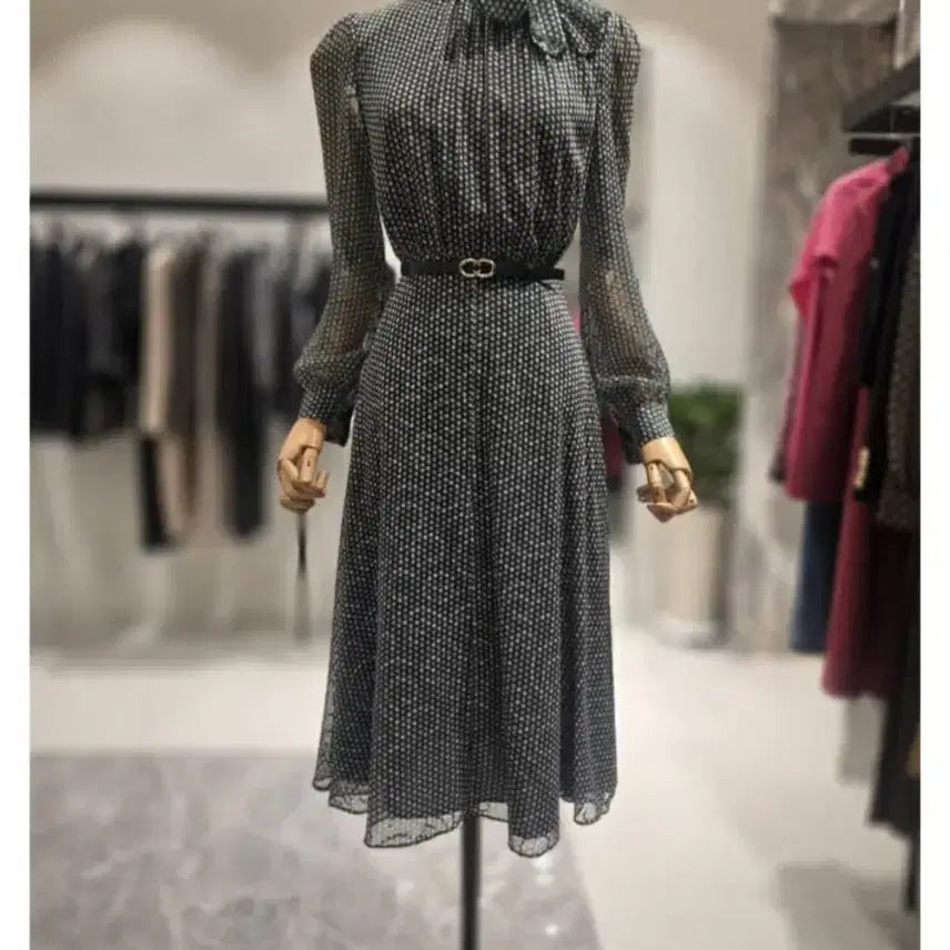 [BUNJANG] MOJO.S.FINE Chiffon Scarf Neck Dress Size 55 / 새상품) 모조에스핀 원피스 55