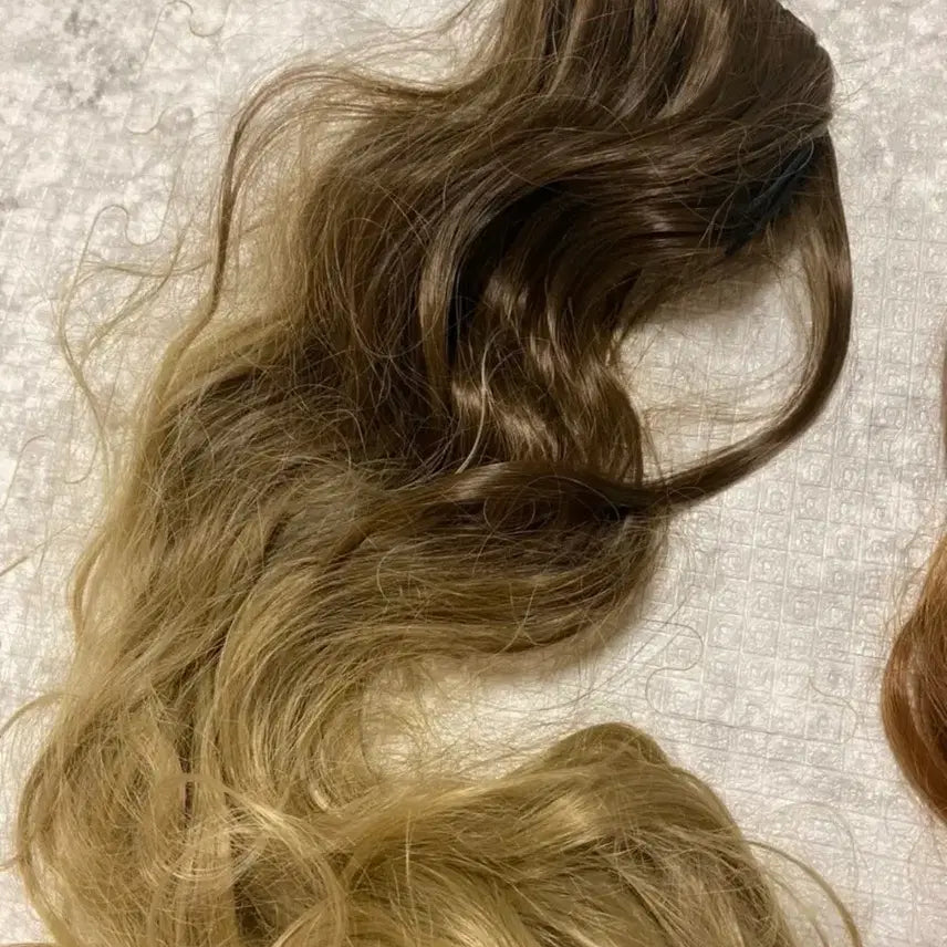 [BUNJANG] Big Wave Clip-On Ponytail Extension 50cm / 미사용 빅 웨이브 집게형 롱 포니테일 붙임머리 피스 50cm 정도
