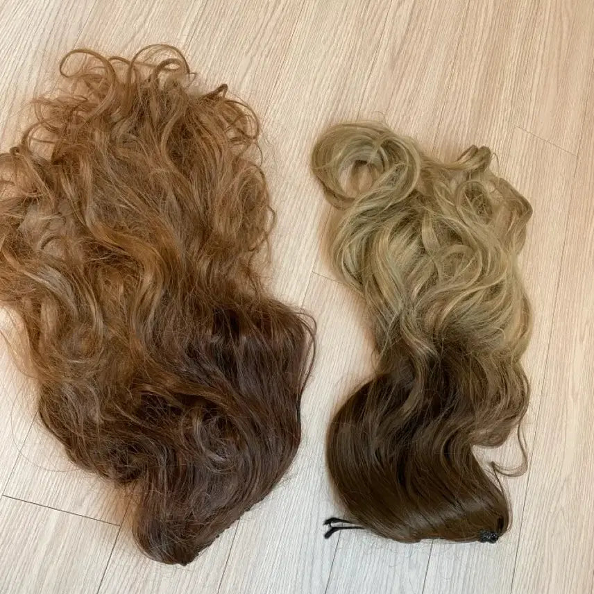 [BUNJANG] Big Wave Clip-On Ponytail Extension 50cm / 미사용 빅 웨이브 집게형 롱 포니테일 붙임머리 피스 50cm 정도