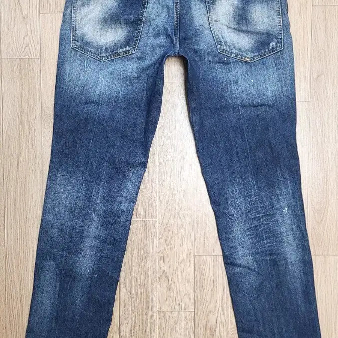 [BUNJANG] DSQUARED2 Genuine Leather Patch Slim Fit Jeans / 정품 디스퀘어드 가죽패치 슬림진 청바지 50 52