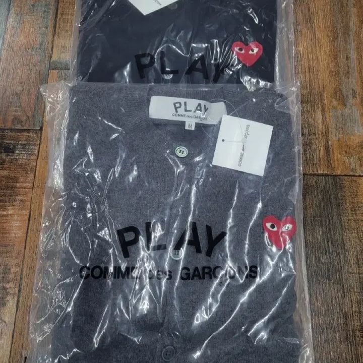 [BUNJANG] Comme des Garçons Play Cardigan Black/Gray L / 꼼데가르송 플레이 가디건 블랙/회색 L