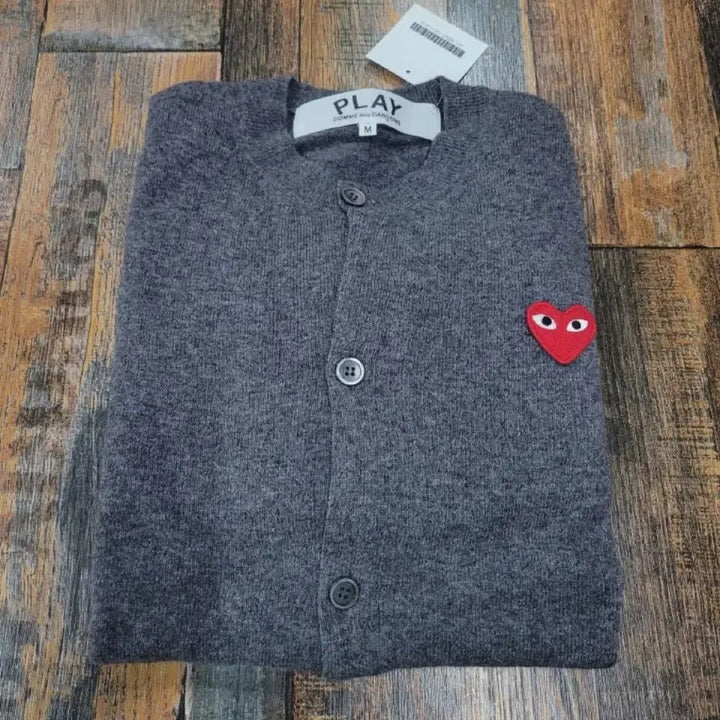 [BUNJANG] Comme des Garçons Play Cardigan Black/Gray L / 꼼데가르송 플레이 가디건 블랙/회색 L