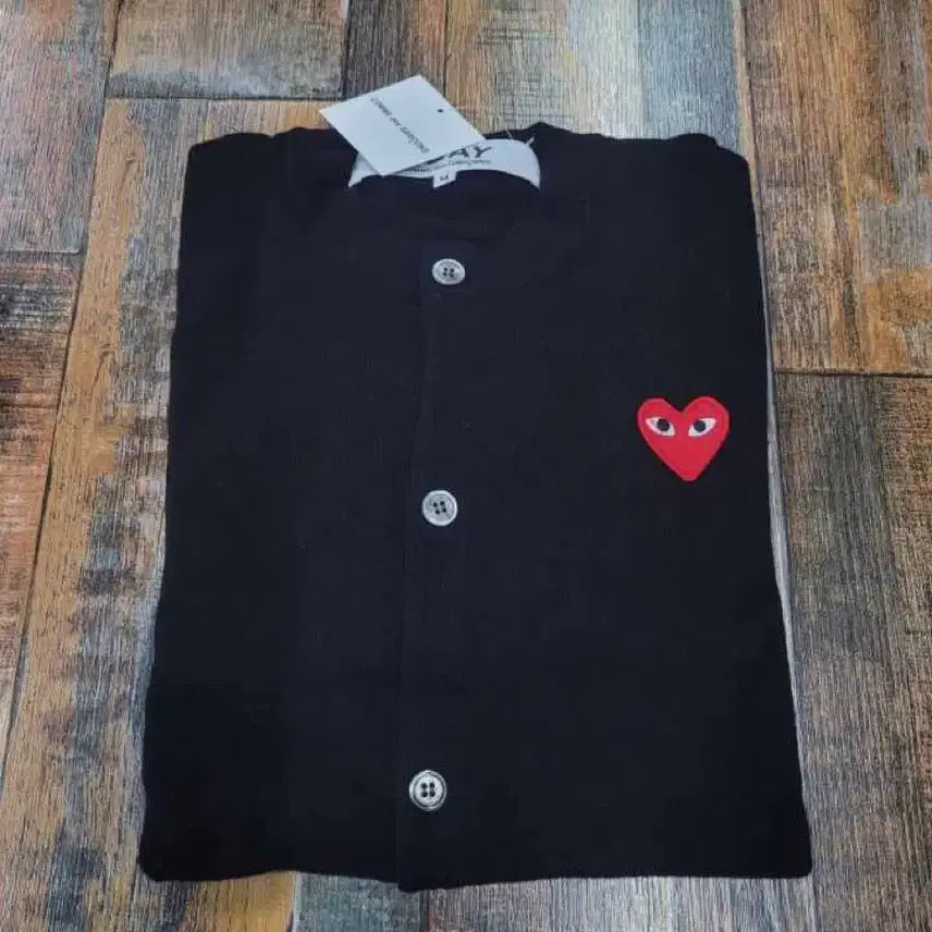 [BUNJANG] Comme des Garçons Play Cardigan Black/Gray L / 꼼데가르송 플레이 가디건 블랙/회색 L