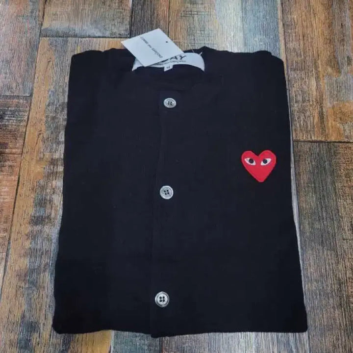 [BUNJANG] Comme des Garçons Play Cardigan Black/Gray L / 꼼데가르송 플레이 가디건 블랙/회색 L