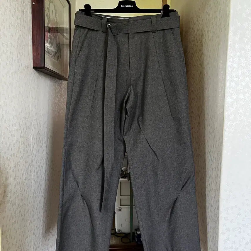 [BUNJANG] STU Belted Pants Wood Brown / [L] stu 벨티드 팬츠 우드브라운