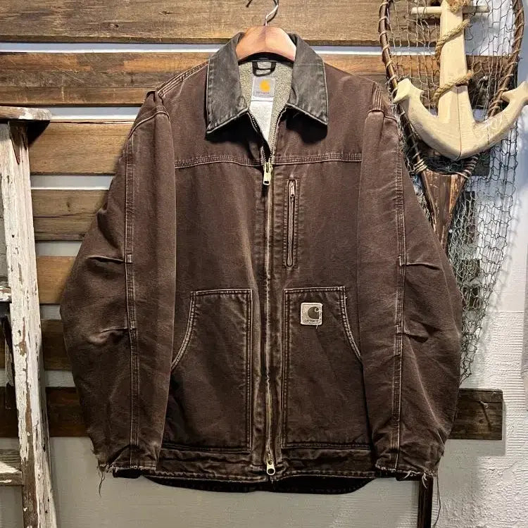 [BUNJANG] Carhartt C61 Brown Washed Lined Jacket / 칼하트 자켓