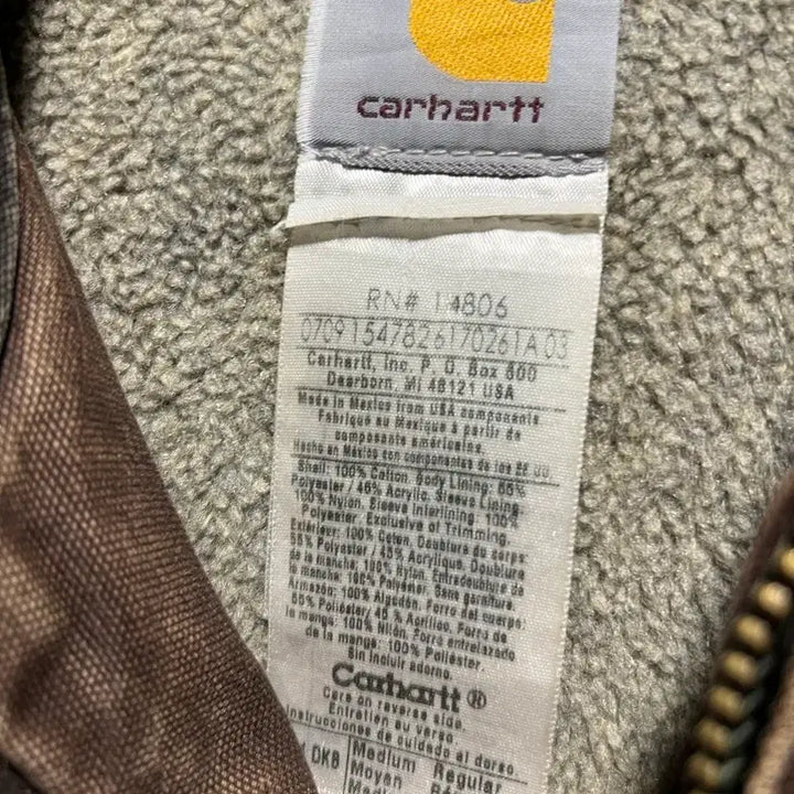 [BUNJANG] Carhartt C61 Brown Washed Lined Jacket / 칼하트 자켓