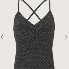 [BUNJANG] Beliar Dot Camisole Halter Neck Top Black / 벨리아르 도트 캐미솔 나시 민소매 홀터넥 블랙 (교신가능)