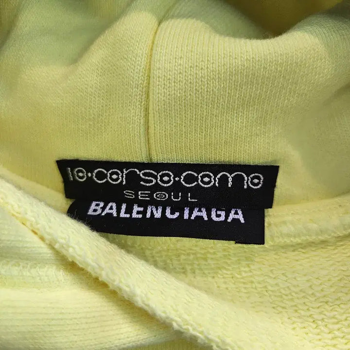 [BUNJANG] Balenciaga BB Logo Neon Lime Oversized Hoodie M / [정품/오버핏M] 발렌시아가 BB로고 네온 형광 라임 후드티