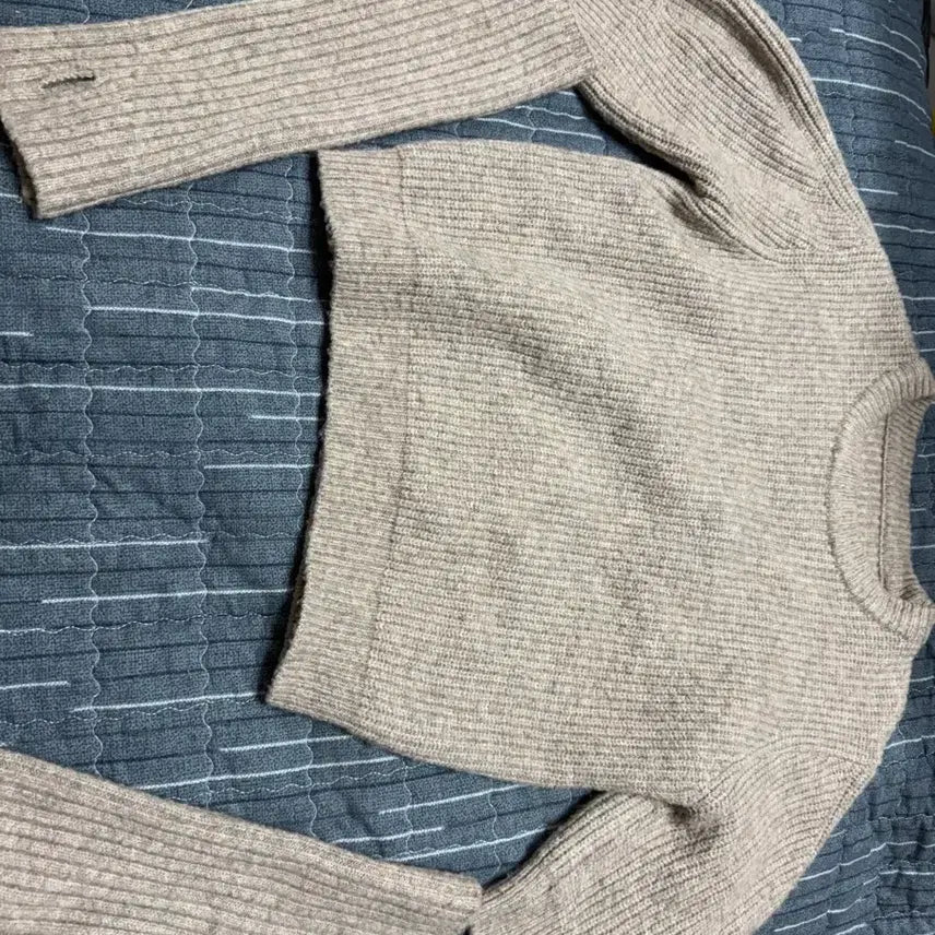 [BUNJANG] Cropped Knit Brown Arm Warmers Set / 크롭 니트 브라운 팔토시 세트 (새상품x)