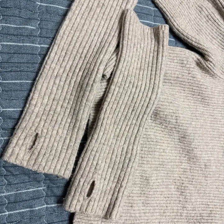 [BUNJANG] Cropped Knit Brown Arm Warmers Set / 크롭 니트 브라운 팔토시 세트 (새상품x)
