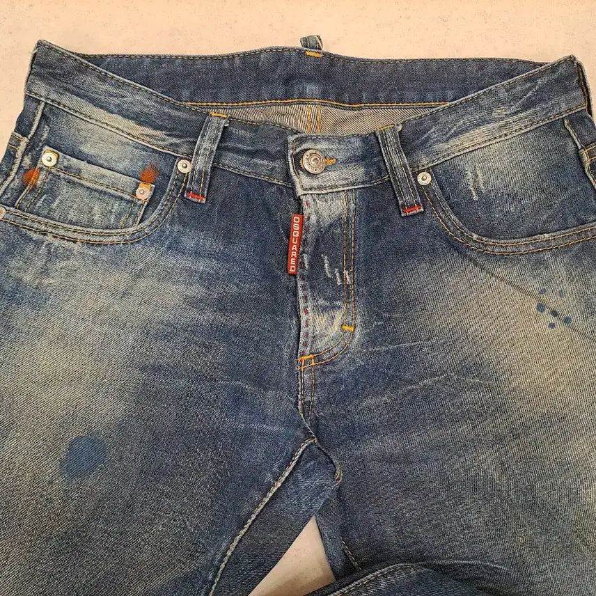 [BUNJANG] DSQUARED2 Washed Denim Jeans / 디스퀘어드2 워싱 데님 청바지 46