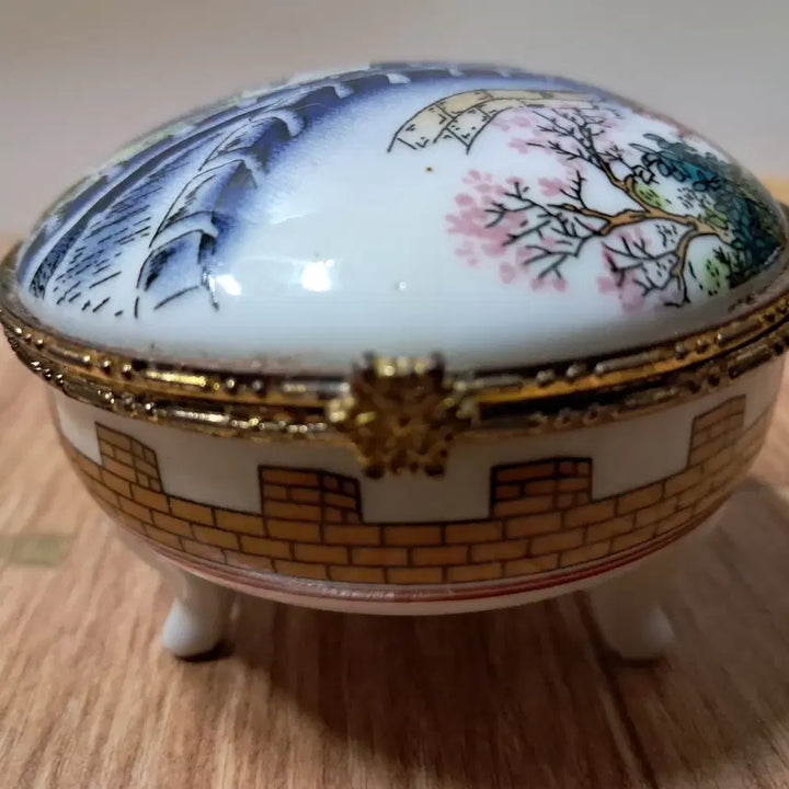 [BUNJANG] Rare Pattern Ceramic Jewelry Box / 희귀한 문양의 도자기 보석함(지름8센티, 높이,5센티)