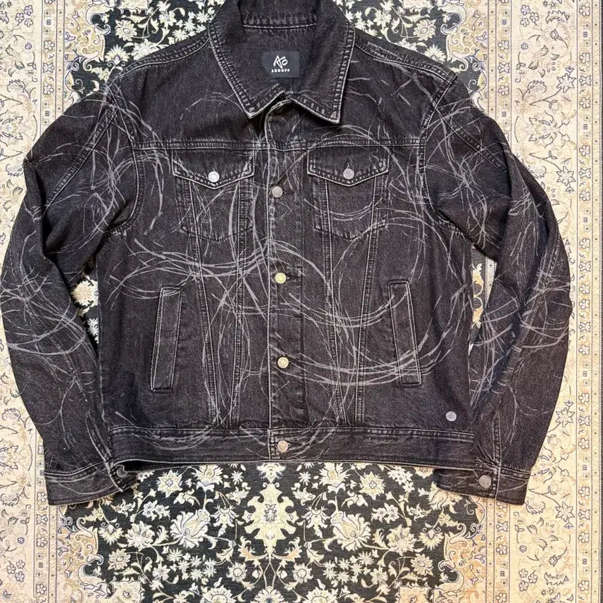 [BUNJANG] Addoff Line Circle Denim Jacket L / 애드오프 line circle denim jacket L사이즈