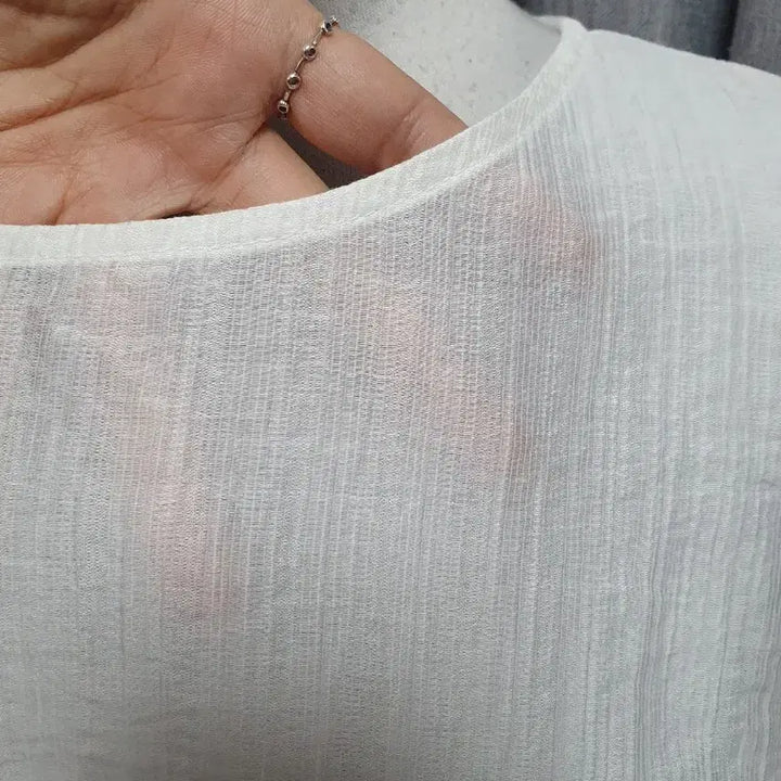 [BUNJANG] Sheer White Vintage Blouse / 쉬어 화이트 블라우스