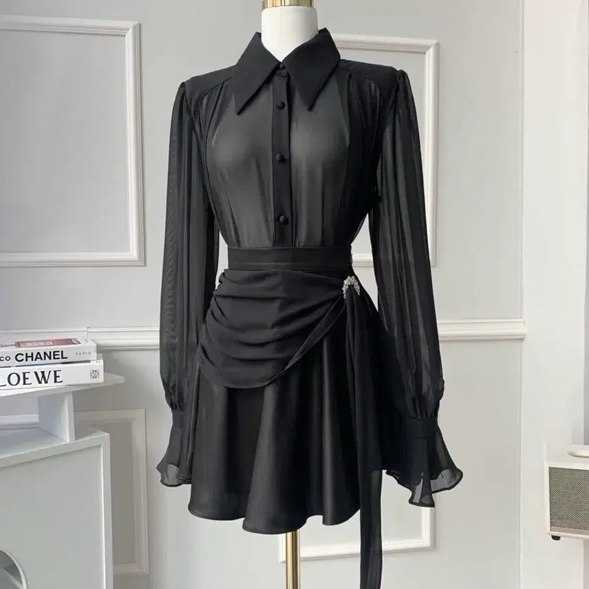 [BUNJANG] Drape Cubic Silk Mini Skirt / [새상품/고퀄/수입의류]드레이프 큐빅 실크 미니 스커트