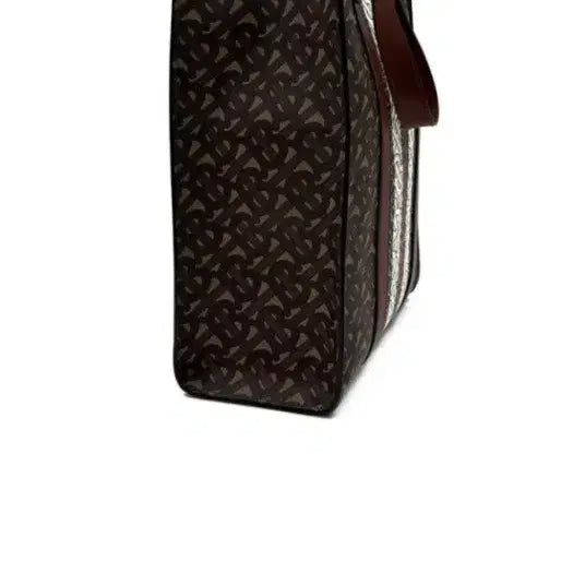 [BUNJANG] Burberry TB Monogram Stripe Tote Bag / (무배)버버리 TB 모노그램 스트라이프 토트백