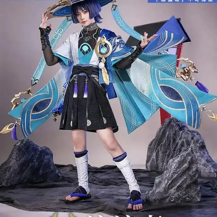 [BUNJANG] Genshin Impact Wanderer Samemall Full Set Costume / 원신 방랑자 삼망샵(풀셋/모자-x발광-x)