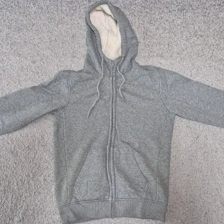 [BUNJANG] Fleece Lined Hooded Zip-Up Set / 양털 후드집업 검정/회색 일괄(상태매우양호)