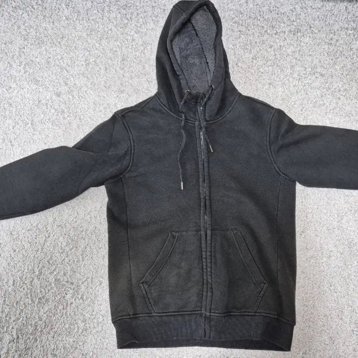 [BUNJANG] Fleece Lined Hooded Zip-Up Set / 양털 후드집업 검정/회색 일괄(상태매우양호)