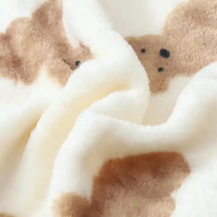 [BUNJANG] Bear Pattern Fleece Pajama Pants / 뽀글이 곰돌이 수면 잠옷 바지