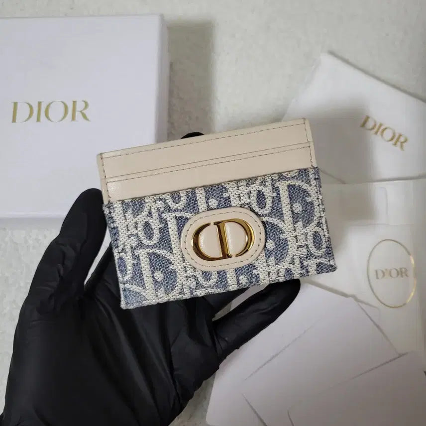 [BUNJANG] Dior Oblique Montaigne Card Holder / [유일매물/한정판] 디올 오블리크 몽테인 카드홀더 카드지갑 라이트 비스킷