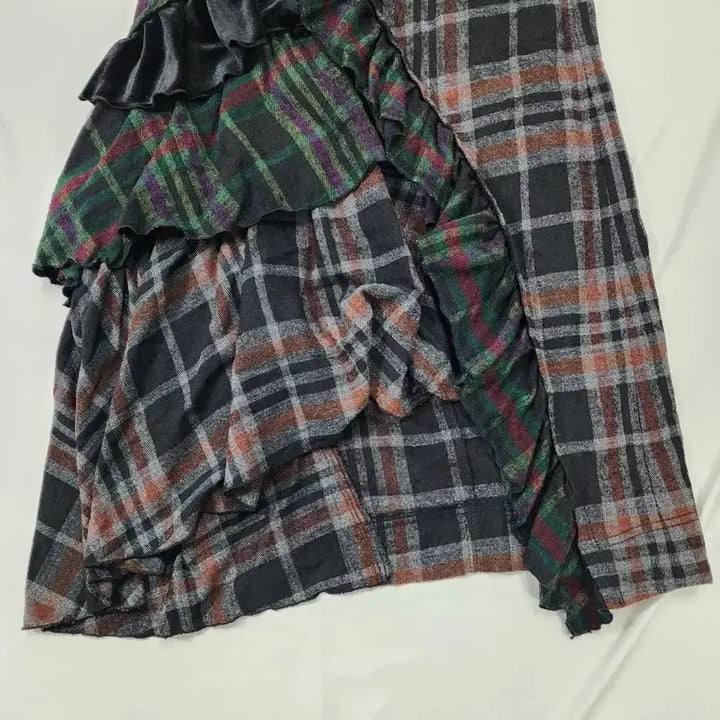[BUNJANG] Lucky Chouette Ruffle Check Skirt / (27)럭키슈에뜨 러플 체크 스커트