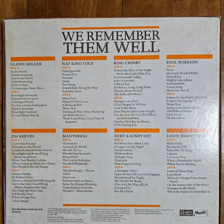 [BUNJANG] Various Artists "Oldies Pop" LP Set (8 Records) - Featuring Nat King Cole and More / 팝송 올드팝 LP 8장 세트 넷킹콜 외 수입 원반