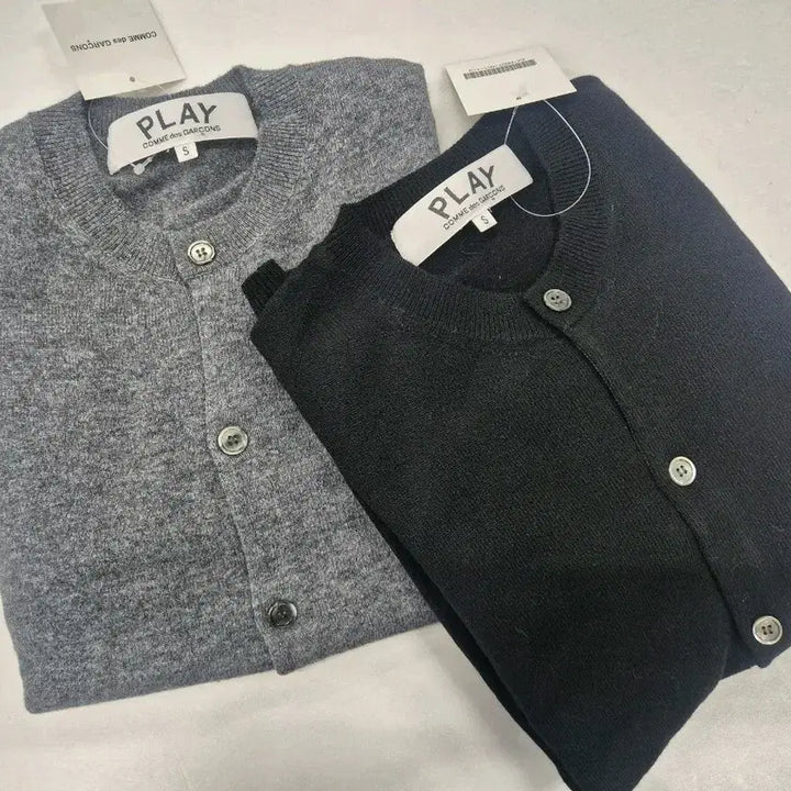 [BUNJANG] Comme des Garçons Play Cardigan Black/Gray / 꼼데가르송 플레이 가디건 블랙/회색