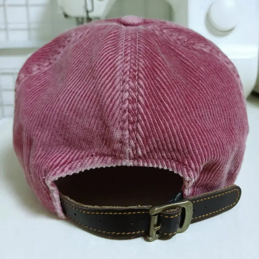 [BUNJANG] Pink Vintage Ribbed Cap / 핑크 빈티지 골지 캡 모자