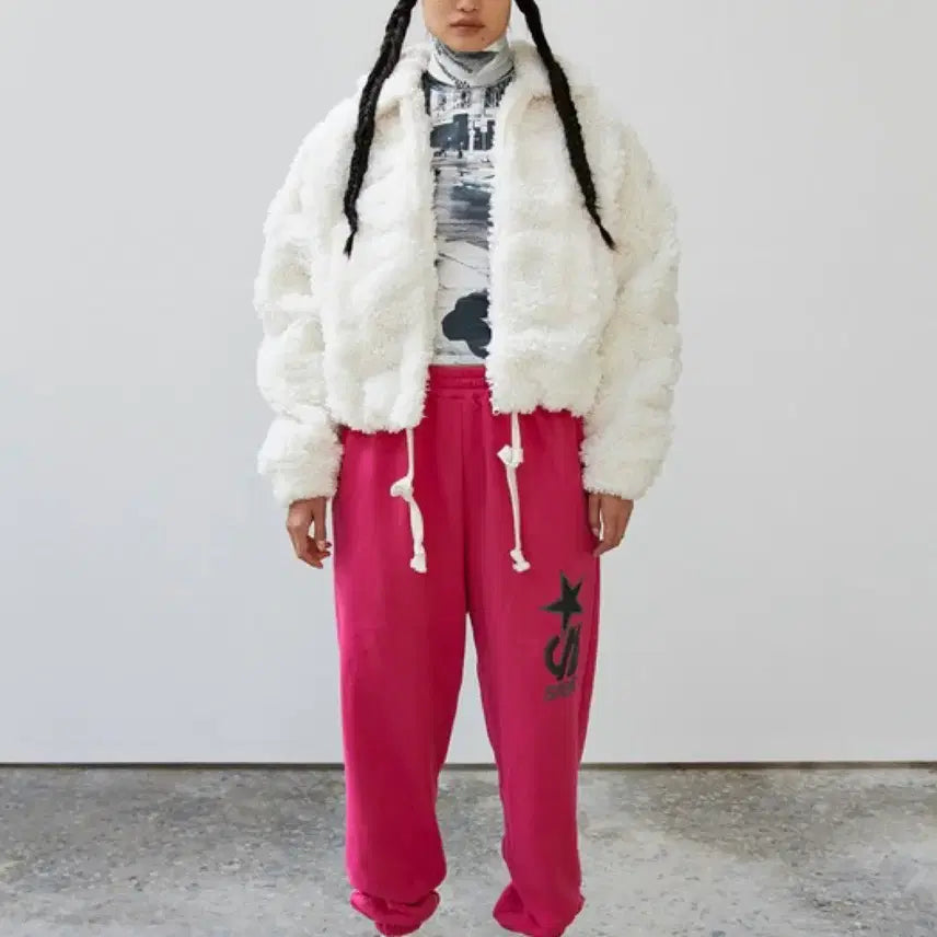 [BUNJANG] SEO Shearling Jumper Fur Jacket White / seo 에스이오 시어링 점퍼 퍼자켓 화이트