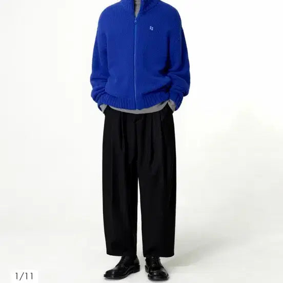 [BUNJANG] Ader Error Significant Blue Knit Zip-Up XL / 아더에러 시그니피컨트 블루 니트집업 XL