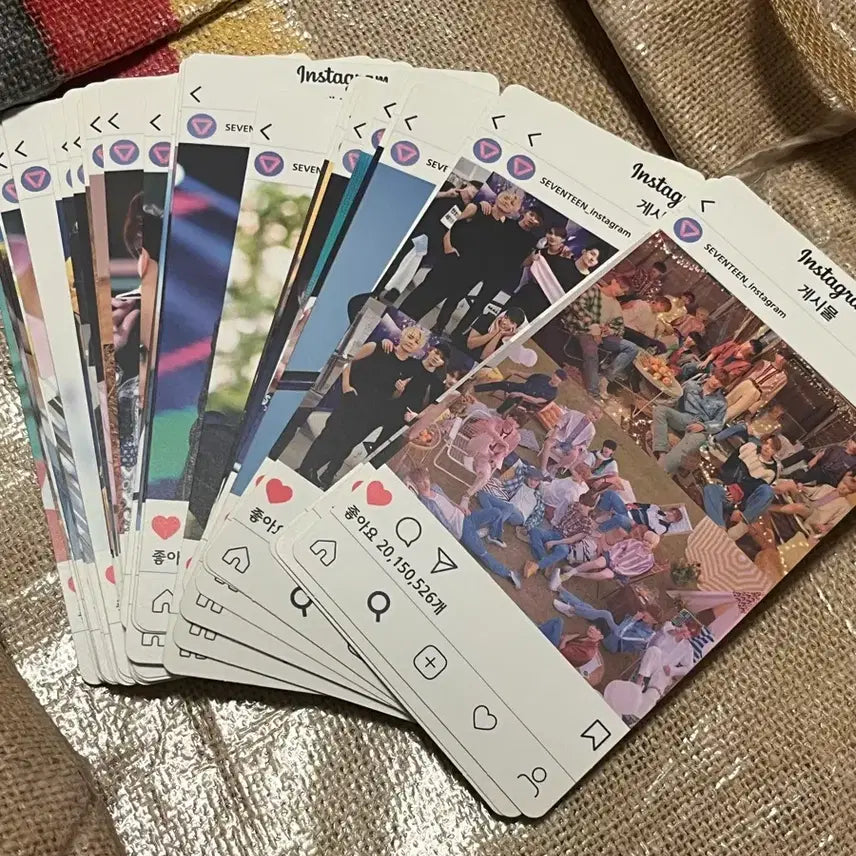 [BUNJANG] Seventeen Instagram Double-Sided Card Bundle Set / 세븐틴 인스타그램 양면카드 (일괄
