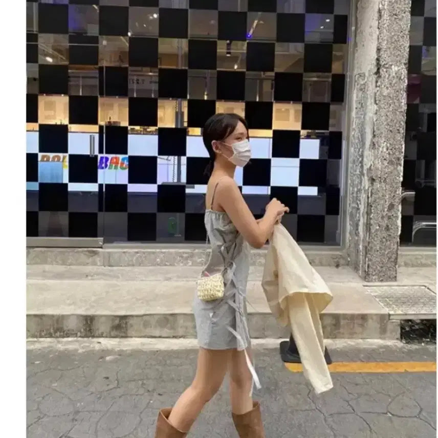 [BUNJANG] Two-Way Layered Skirt / 새상품 ) 투웨이 스커트 블랙 / 레이어드 치마  리본셔링