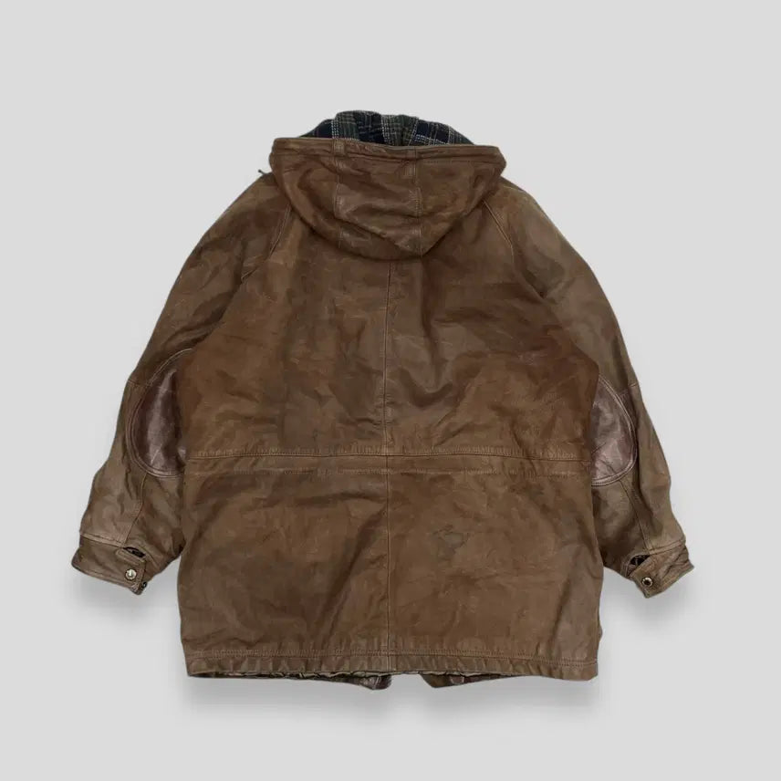 [BUNJANG] McGregor Leather Hooded Jacket / 맥그리거 레더 후드 자켓