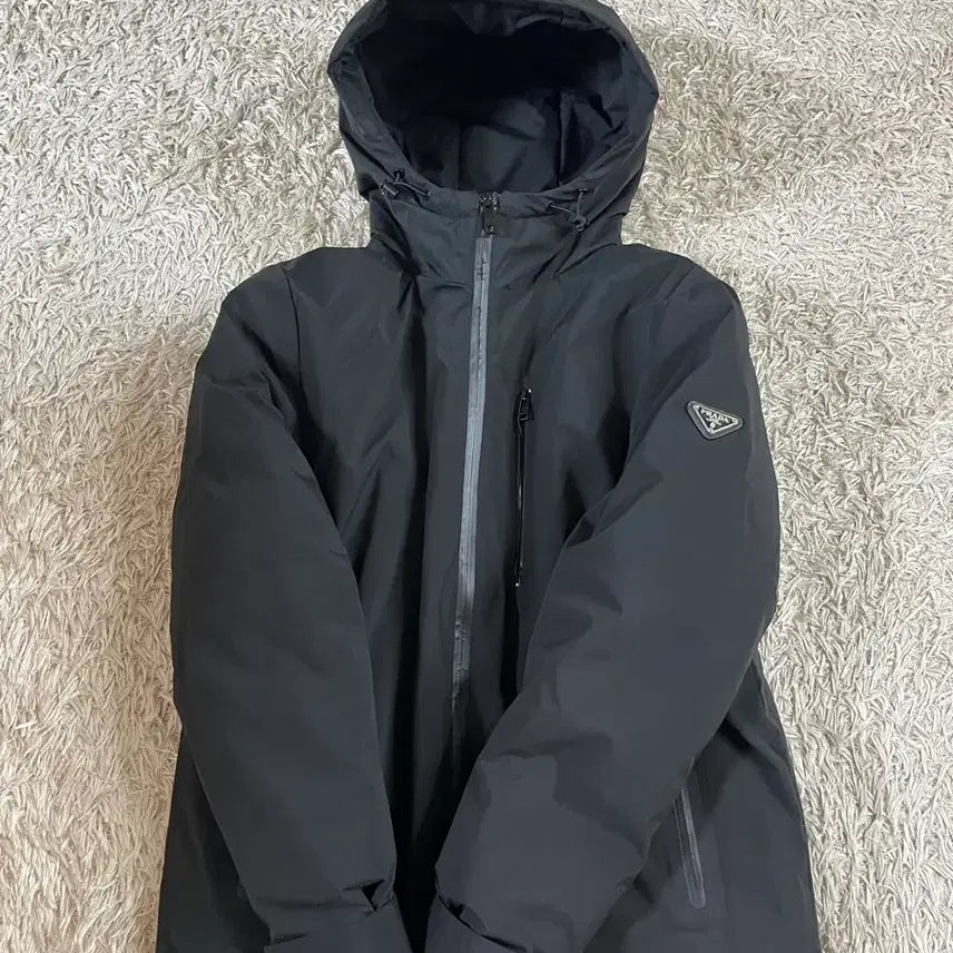 [BUNJANG] Prada Black Hooded Long Padding Coat / 프라다 블랙 후드 패딩