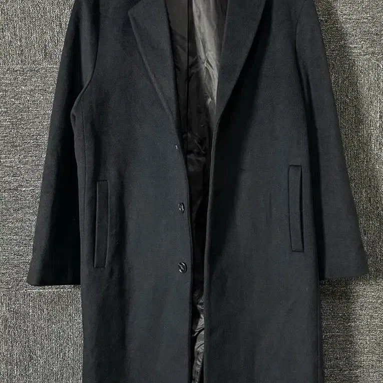 [BUNJANG] Black Cashmere Wool Blend Winter Coat / 블랙 코트