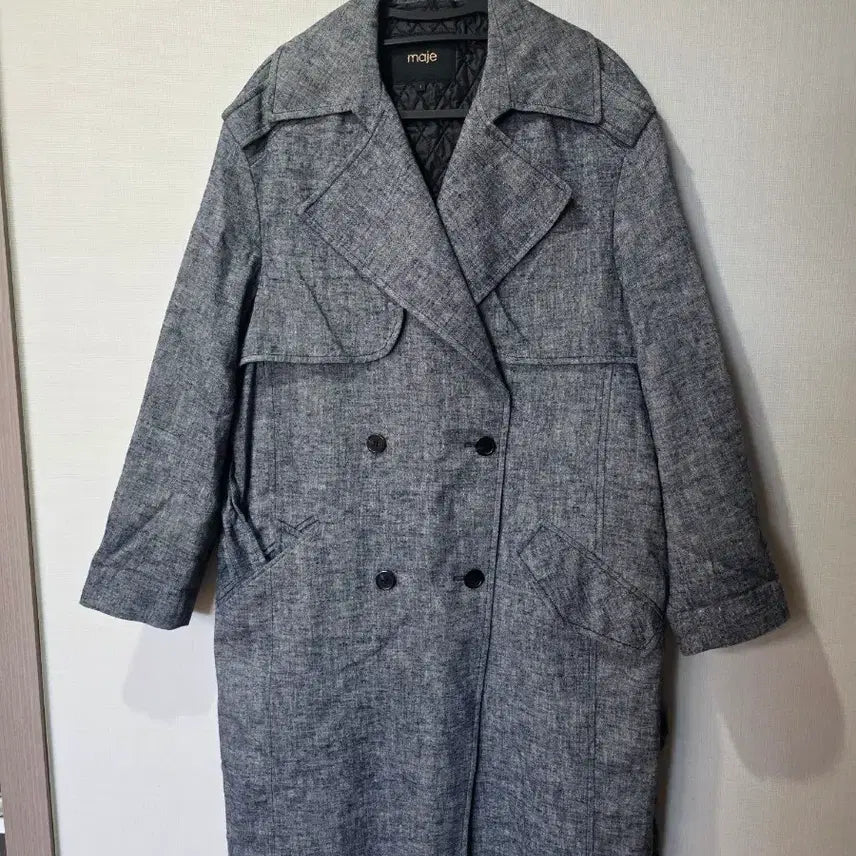 [BUNJANG] Maje Trench Coat Blue / maje 마쥬 트렌치 코트 블루