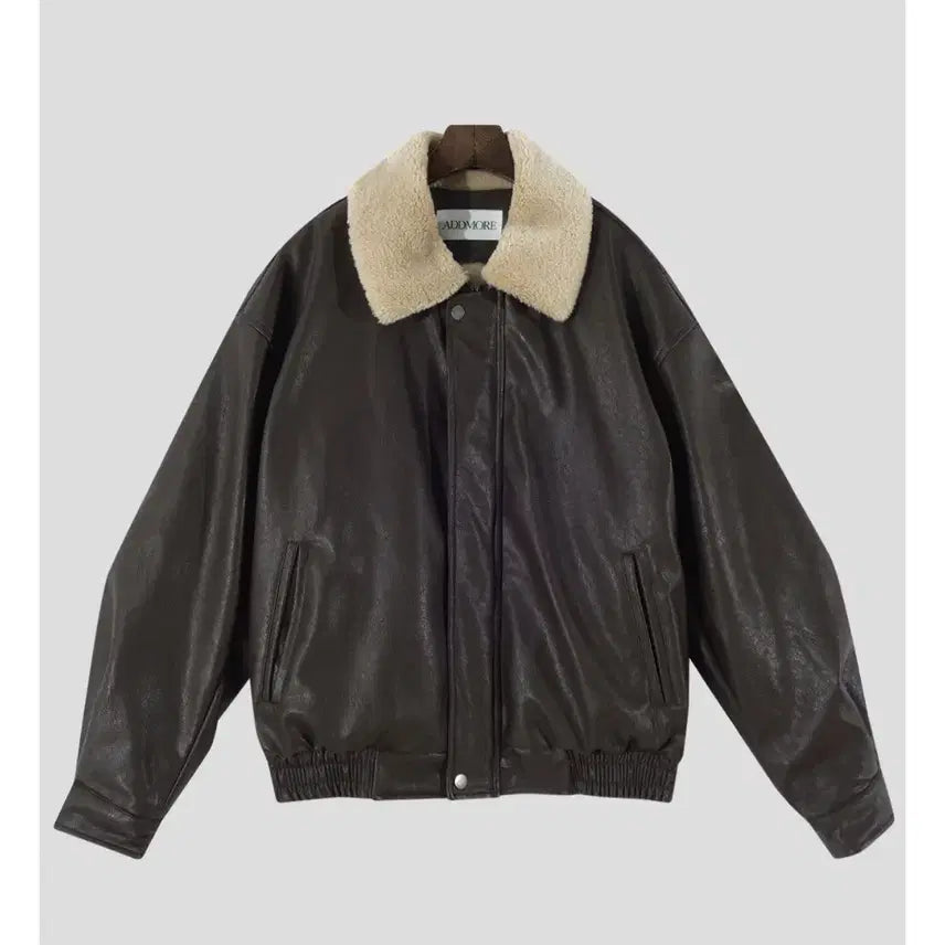 [BUNJANG] Oversized Shearling Leather Jacket / 오버핏 무스탕 레더자켓